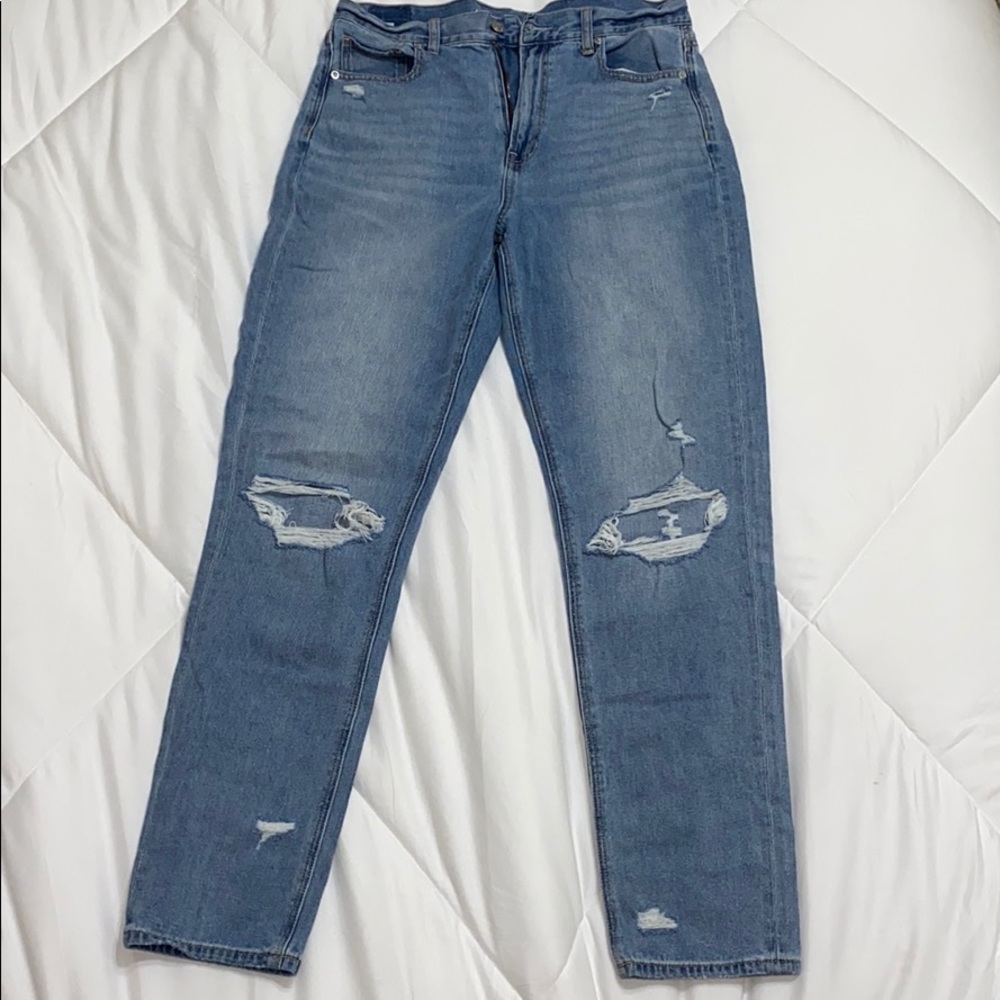 ripped mom jeans